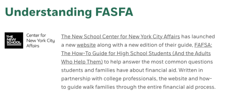 PNN Example Understanding FAFSA