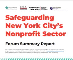 Safeguarding NYC Nonprofit Sector Report Cover